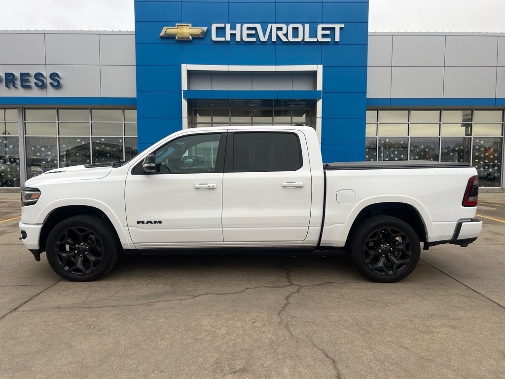 2021 RAM 1500 Limited in White — front three-quarter view
