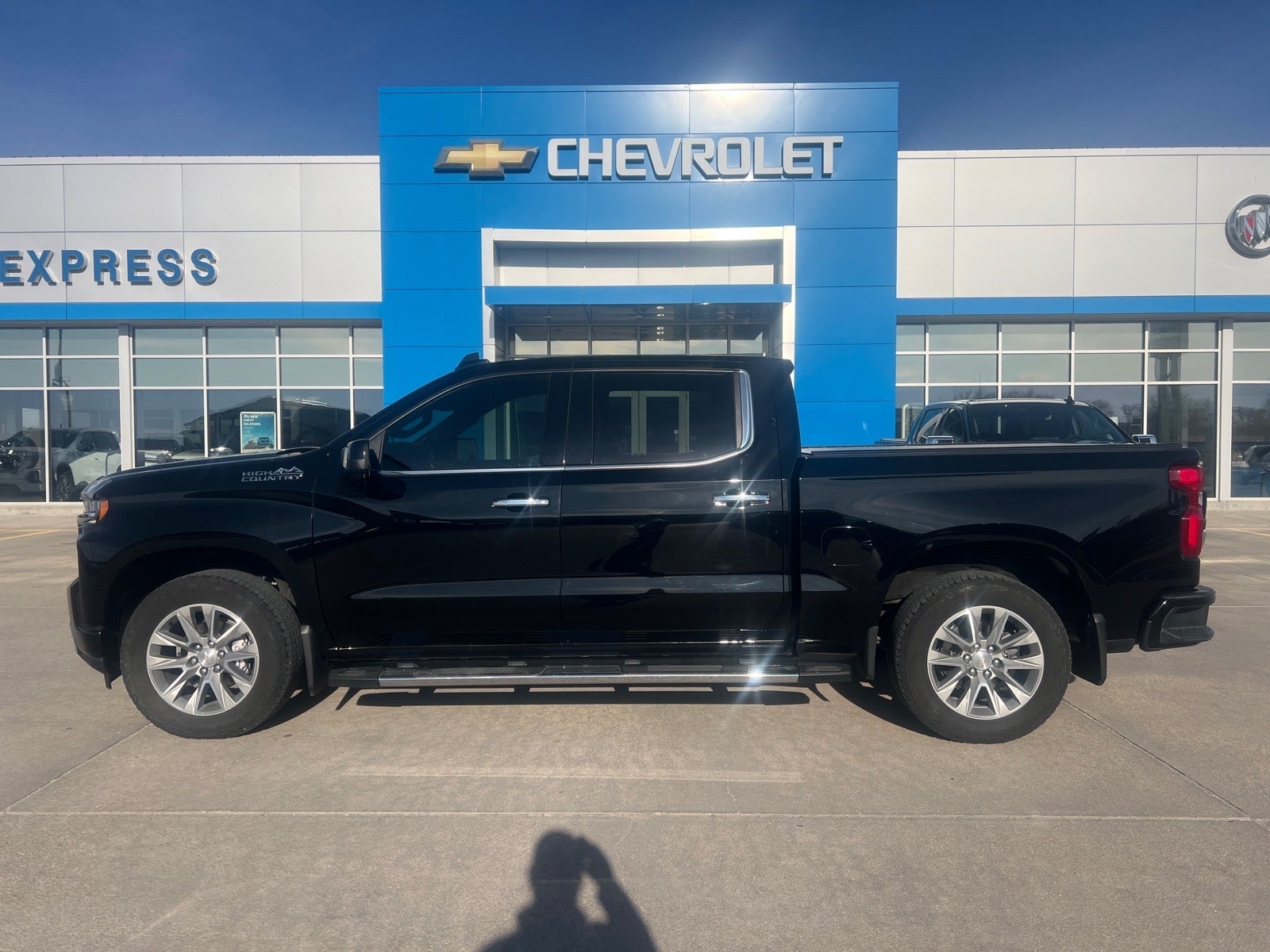 2022 Chevrolet Silverado 1500 LTD High Country in Black — front three-quarter view