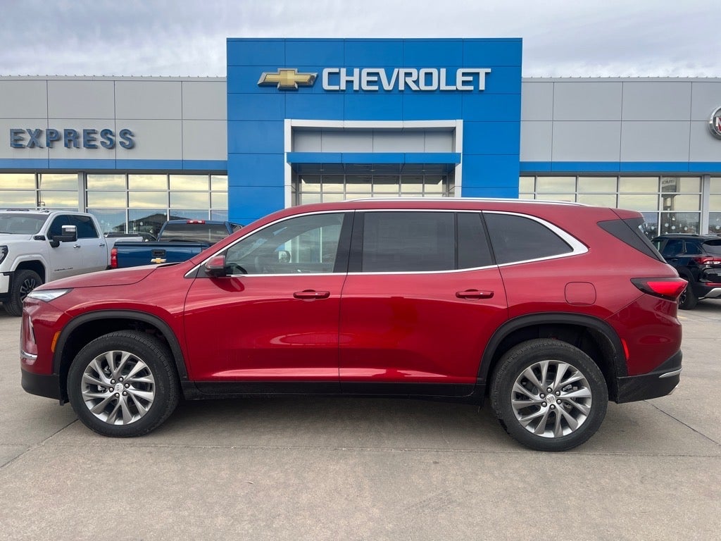 2026 Buick Enclave Preferred in Cherry Red Tintcoat — front three-quarter view