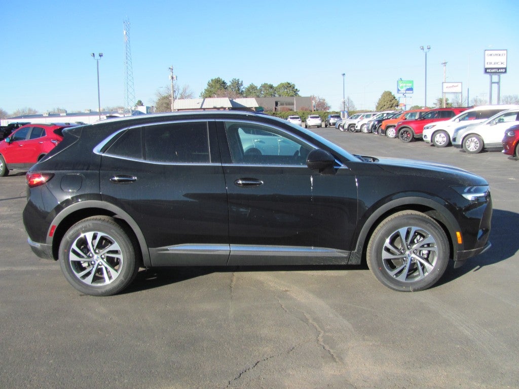 2023 Buick Envision Essence in Ebony Twilight Metallic — front three-quarter view